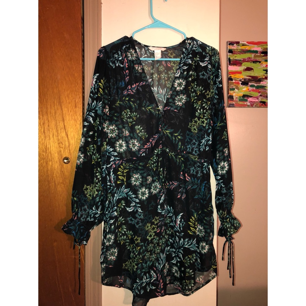 H&M Long sleeved Floral Blouse